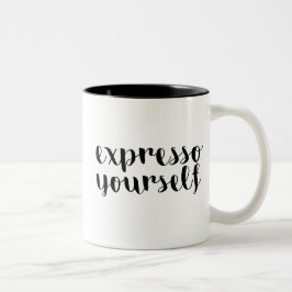 Caneca De Café Em Dois Tons Expresse-se