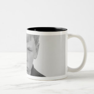 Caneca De Café Em Dois Tons Expressões faciais do menino