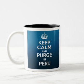 Caneca De Café Em Dois Tons Expurgação no Peru de Ayahuaska