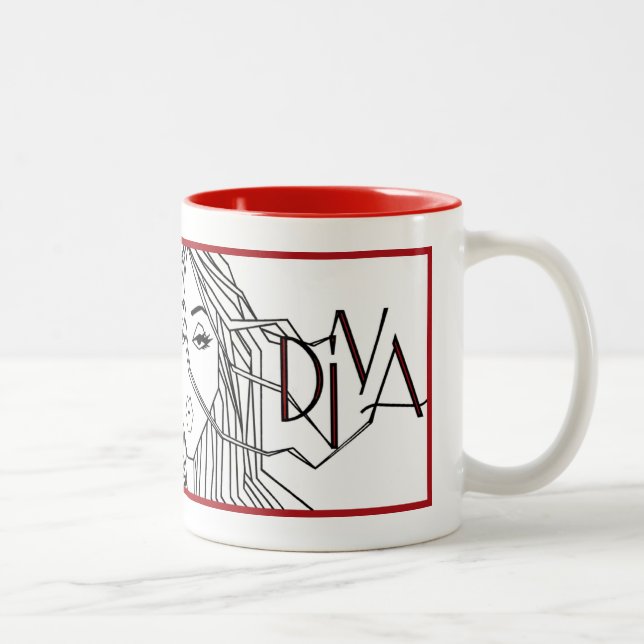 Caneca De Café Em Dois Tons "Extensões de Mugs DIVAtude" (Direita)