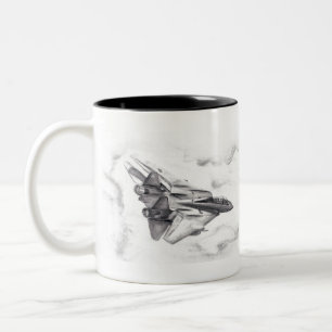 Caneca De Café Em Dois Tons F- 14 Tomcat