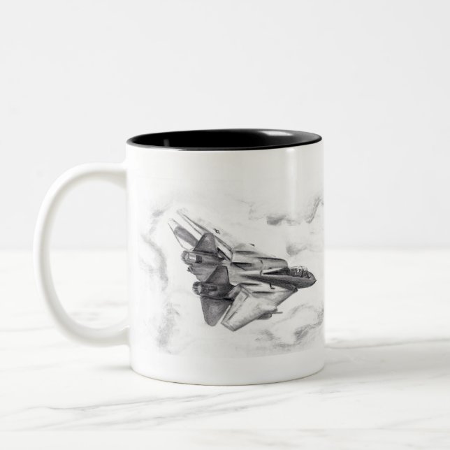 Caneca De Café Em Dois Tons F- 14 Tomcat (Esquerda)