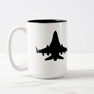 Caneca De Café Em Dois Tons F-16 por Airogue