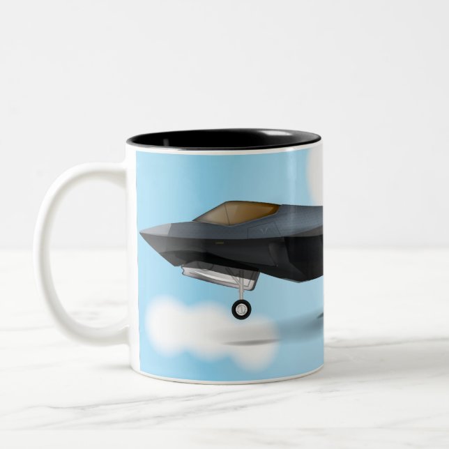 CANECA DE CAFÉ EM DOIS TONS F-22 (Esquerda)