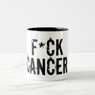 Caneca De Café Em Dois Tons F*ck cancer