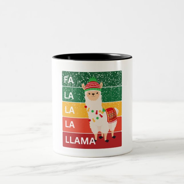 CANECA DE CAFÉ EM DOIS TONS FA LA LA LLAMA (Centro)