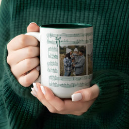 Caneca De Café Em Dois Tons Fa La Vintage Sheet Music Carol Family Photos