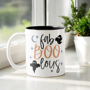 Caneca De Café Em Dois Tons Fab Boo Lous Engraçado Fantasmas no Dia das Bruxas