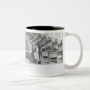 Caneca De Café Em Dois Tons Fábrica de calçados