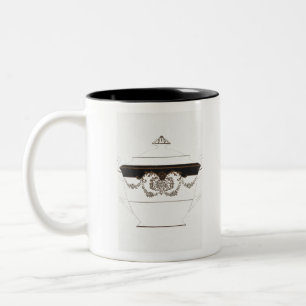 Caneca De Café Em Dois Tons Fábrica de Noritake da Sugar Bowl do Deco do Luxur