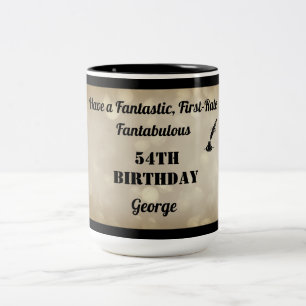 Caneca De Café Em Dois Tons Fabuloso Coguete de 54 Anos Personalizado