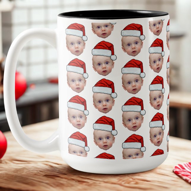 Caneca De Café Em Dois Tons Fabuloso Papais noeis de Fotografias Personalizada (Criador carregado)