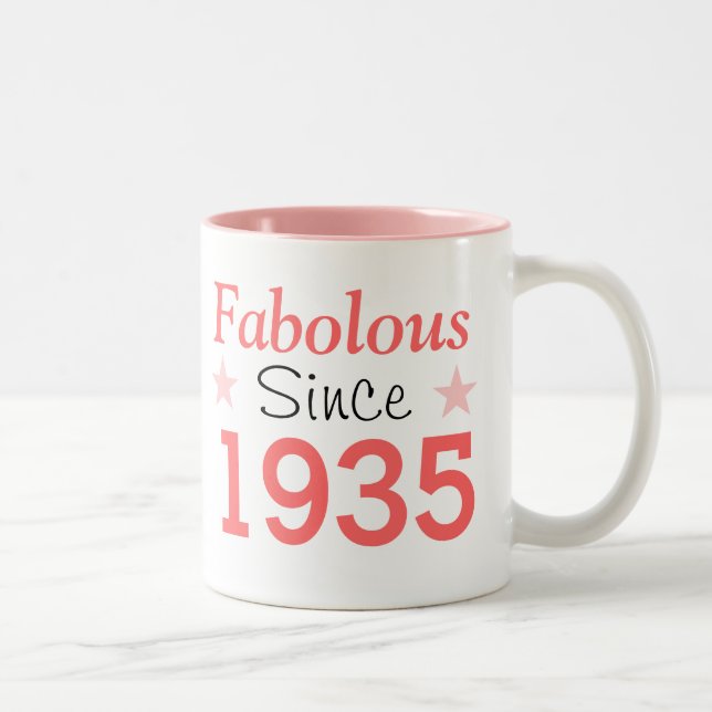 Caneca De Café Em Dois Tons Fabulous Since 1935 (Direita)