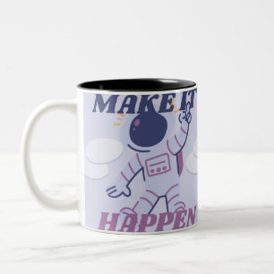 Caneca De Café Em Dois Tons Faça Acontecer – Motivação & Sucesso