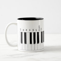 Faça Re Mi Café Tea Piano Keyboard Music Mug