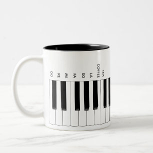 Caneca De Café Em Dois Tons Faça Re Mi Café Tea Piano Keyboard Music Mug