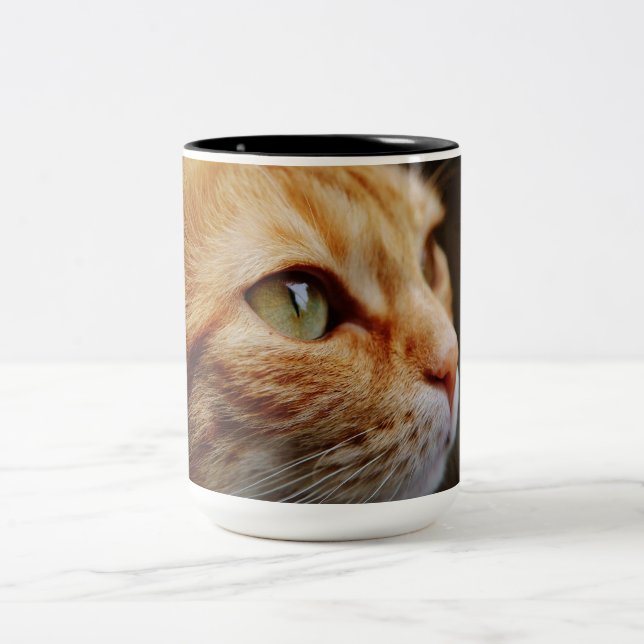 Caneca De Café Em Dois Tons Face determinada de um gengibre (Centro)