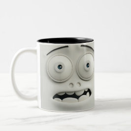 Caneca De Café Em Dois Tons Face Sarcástica 3D