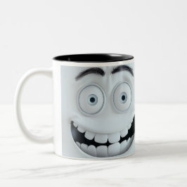 Caneca De Café Em Dois Tons Face Sarcástica 3D