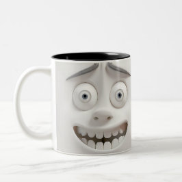 Caneca De Café Em Dois Tons Face Sarcástica 3D