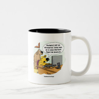 Caneca De Café Em Dois Tons Facebook para cães