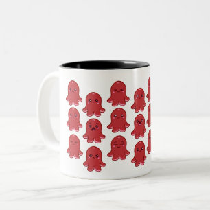 Caneca De Café Em Dois Tons Faces de enchido bonitinho