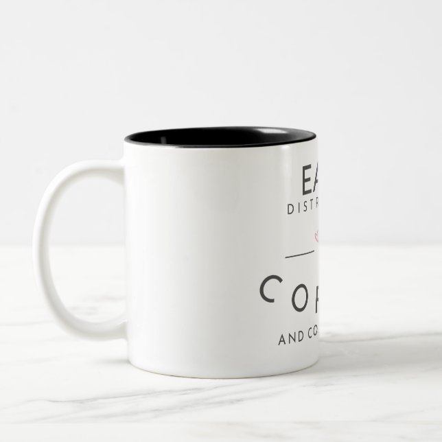 Caneca De Café Em Dois Tons Fácil distração com café? (Esquerda)