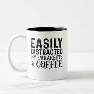 Caneca De Café Em Dois Tons Fácil Distração Por Parqueiros E Café