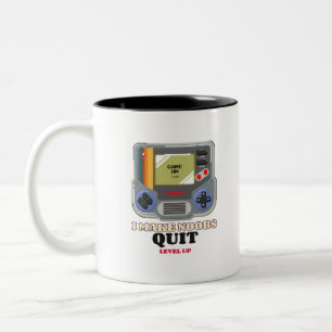 Caneca De Café Em Dois Tons Faço Noobs Enfurecer Desistir Subir de Nível
