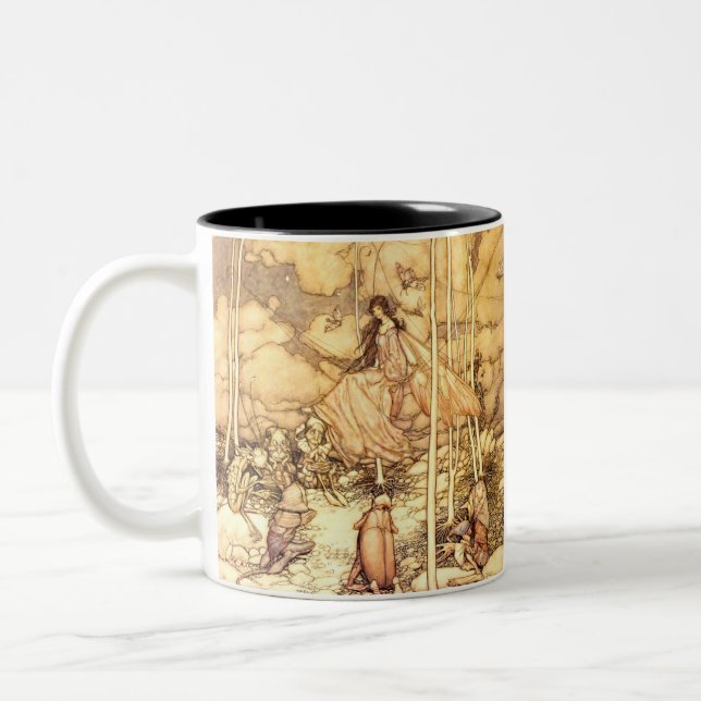 Caneca De Café Em Dois Tons Fada Arthur Rackham (Esquerda)