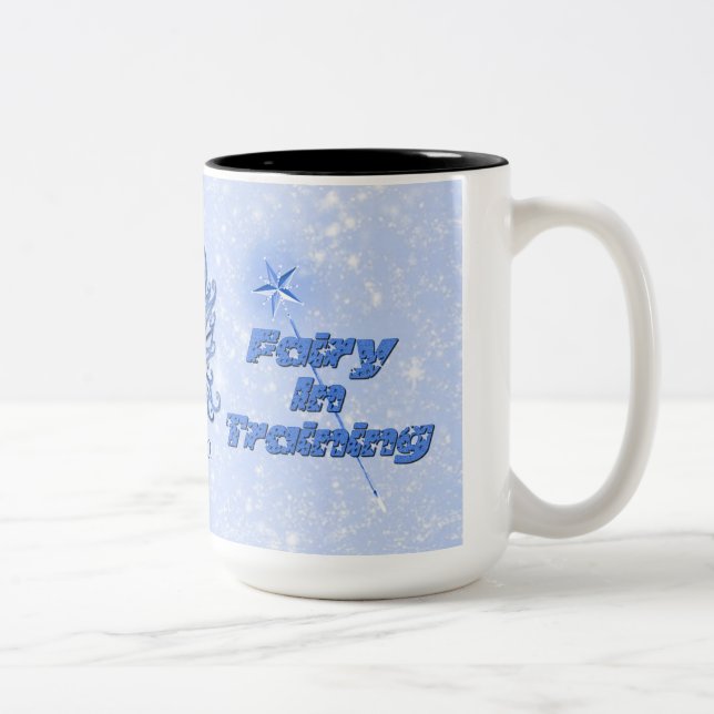 Caneca De Café Em Dois Tons Fada Azul Personalizada No Treinamento De Mug (Direita)
