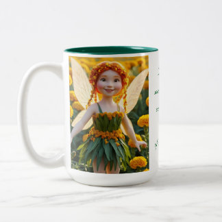 Caneca De Café Em Dois Tons Fada de Flor Marigold
