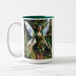 Caneca De Café Em Dois Tons Fada do Azevinho