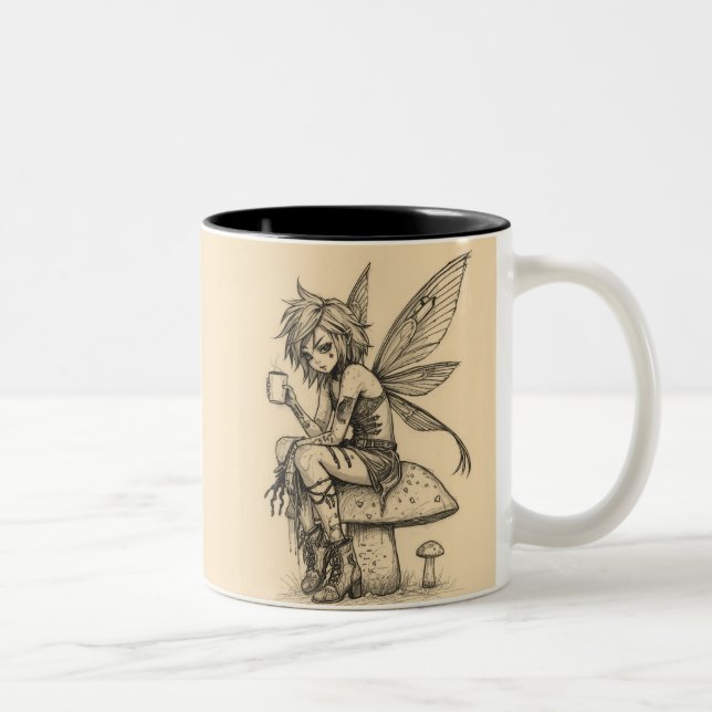 Caneca De Café Em Dois Tons Fada do Café (Direita)