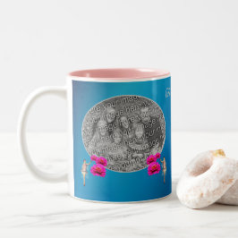 Caneca De Café Em Dois Tons Fada E Flores Personalizadas Adicione Sua Foto
