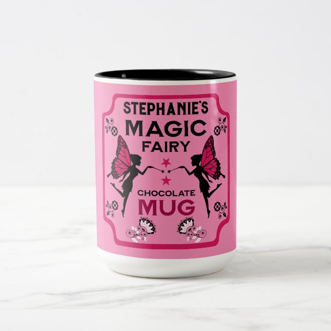 Caneca De Café Em Dois Tons Fada Princesa Magia Chocolate (Centro)