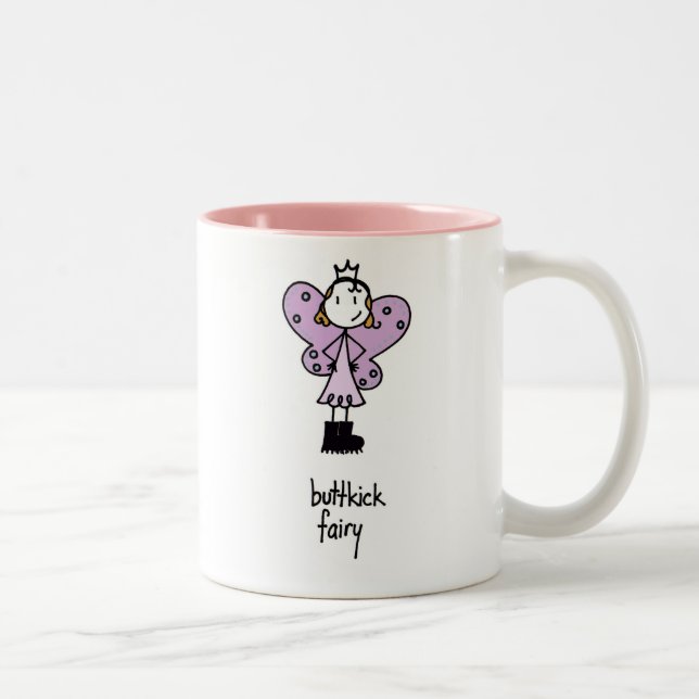 Caneca De Café Em Dois Tons Fada Redheaded de Buttkick (Direita)