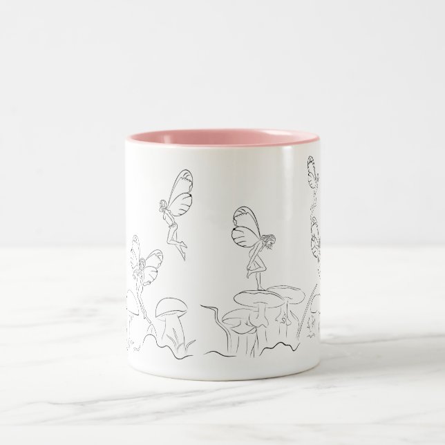 Caneca De Café Em Dois Tons Fadas Voadoras… (Centro)