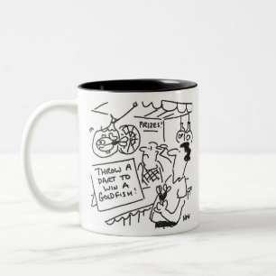 Caneca De Café Em Dois Tons Fairground Darts Stall