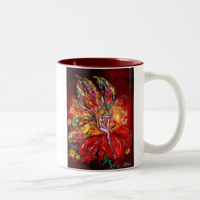 CANECA DE CAFÉ EM DOIS TONS FAIRY IN RED (Direita)