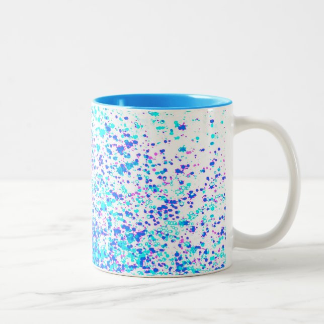 Caneca De Café Em Dois Tons faísca azul (Direita)