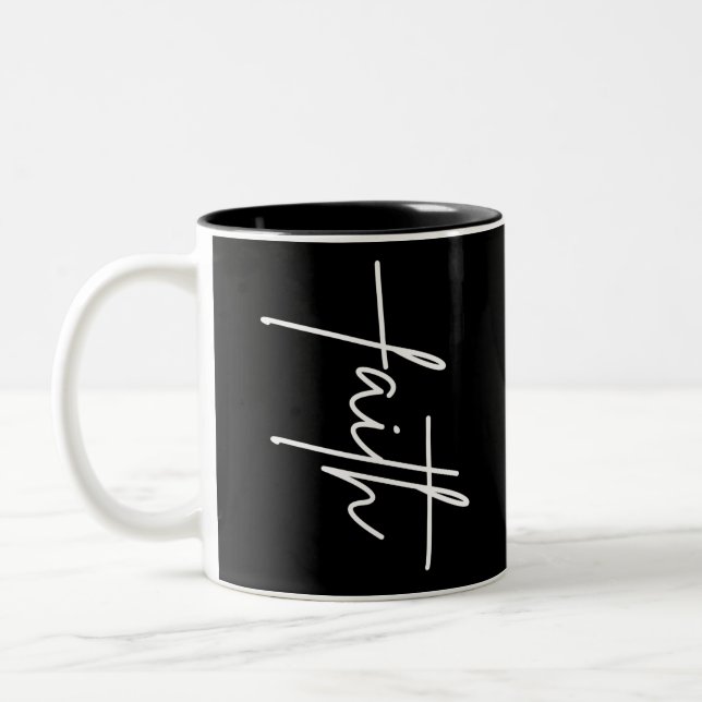 Caneca De Café Em Dois Tons Faith (Esquerda)