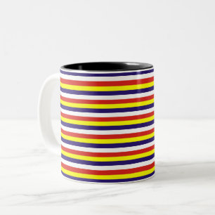 Caneca De Café Em Dois Tons faixas da bandeira do colorado estados unidos amér