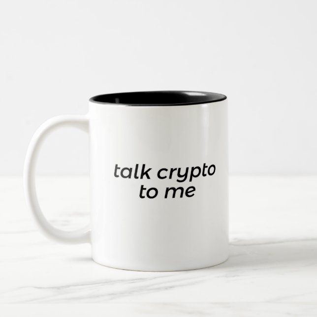 Caneca De Café Em Dois Tons Falar com criptografia para mim (Esquerda)