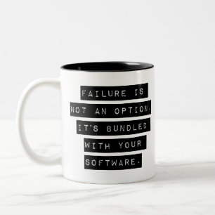 Caneca De Café Em Dois Tons Falha Não É Uma Opção