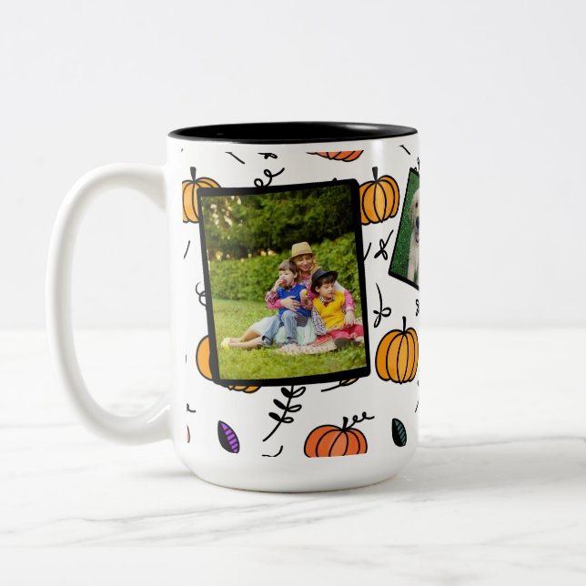 Caneca De Café Em Dois Tons Fall Photo Mug (Esquerda)