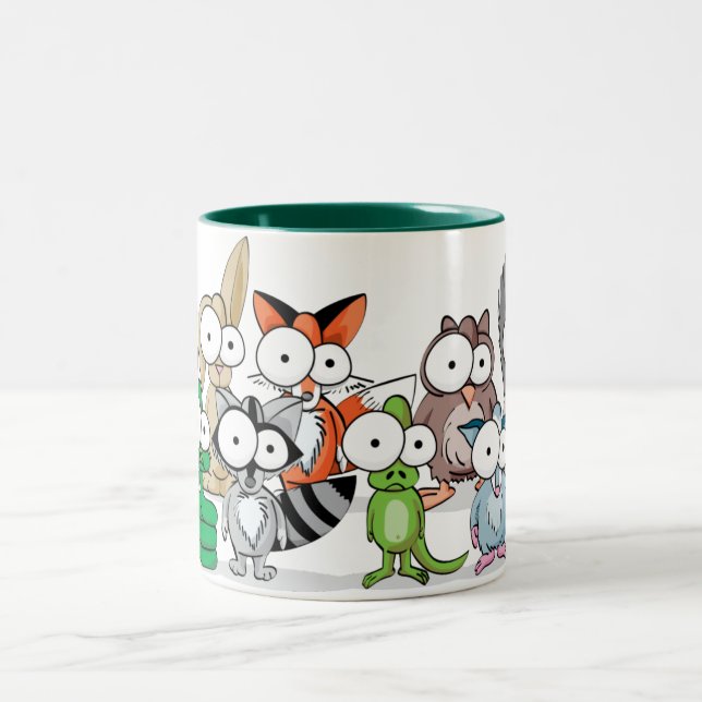 Caneca De Café Em Dois Tons Família Googly (Centro)