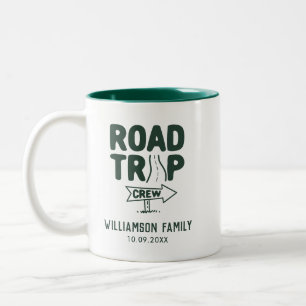 Caneca De Café Em Dois Tons Família Trip anual Summer Road