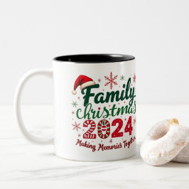 Caneca De Café Em Dois Tons Famílias Natal 2024 Memórias de Fazeres de Mug Jun