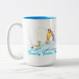 Caneca De Café Em Dois Tons Family Fishin' Fun